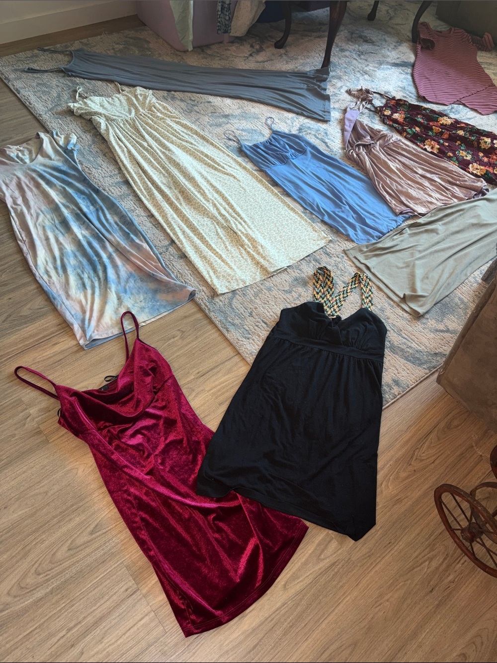 Women’s Red Velvet Slip Dress - Unbranded